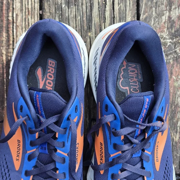 Brooks Adrenaline GTS 23 Mens Size 11 D Running Shoes 1103911D438 Blue Orange - Picture 8 of 11